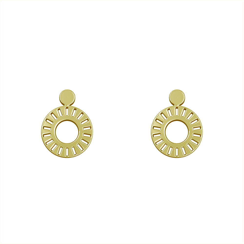 گوشواره طلا 18 عیار زنانه مدوپد مدل دایره کد GA1-10616