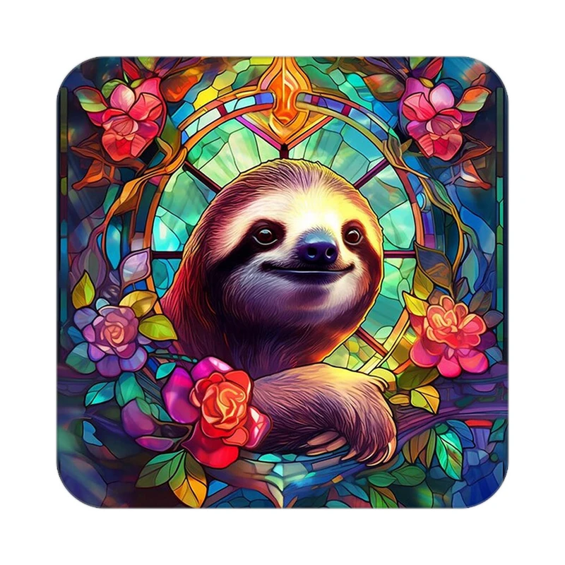 زیر لیوانی کاکتی طرح حیوانات رنگی مدل mp25801