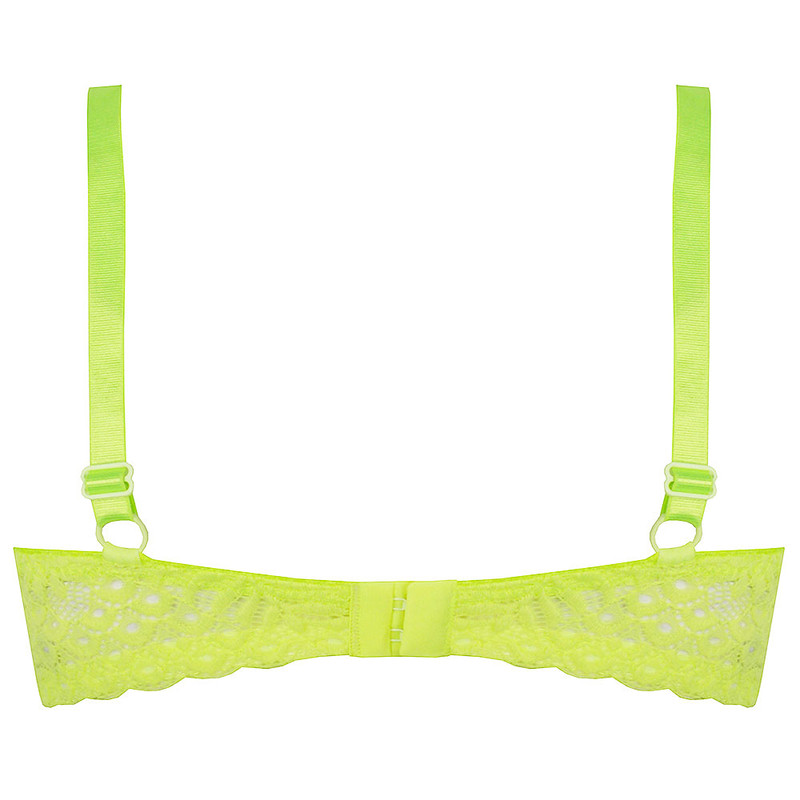 سوتین زنانه پرجامدا مدل 340019055 فنردار گیپور رنگ سبز فسفری