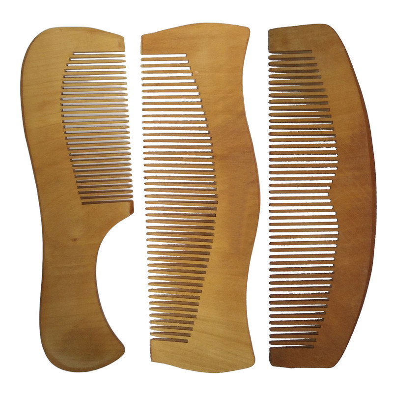 شانه مو مدل چوبی مجموعه 3 عددی