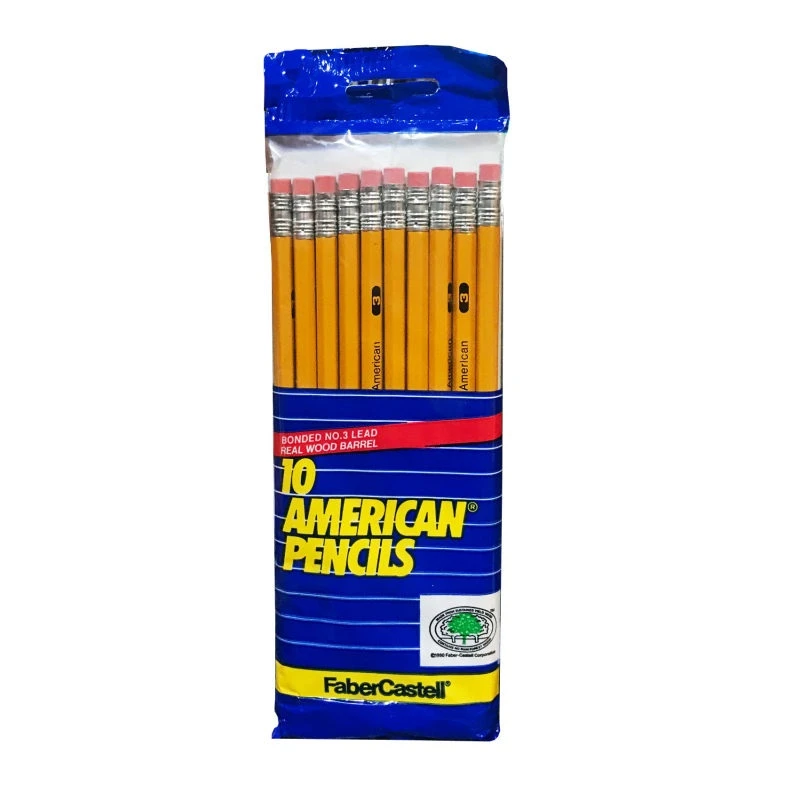مداد مشکی فابر کاستل مدل american pencils بسته 10 عددی