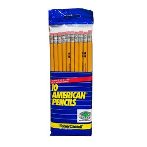مداد مشکی فابر کاستل مدل american pencils بسته 10 عددی