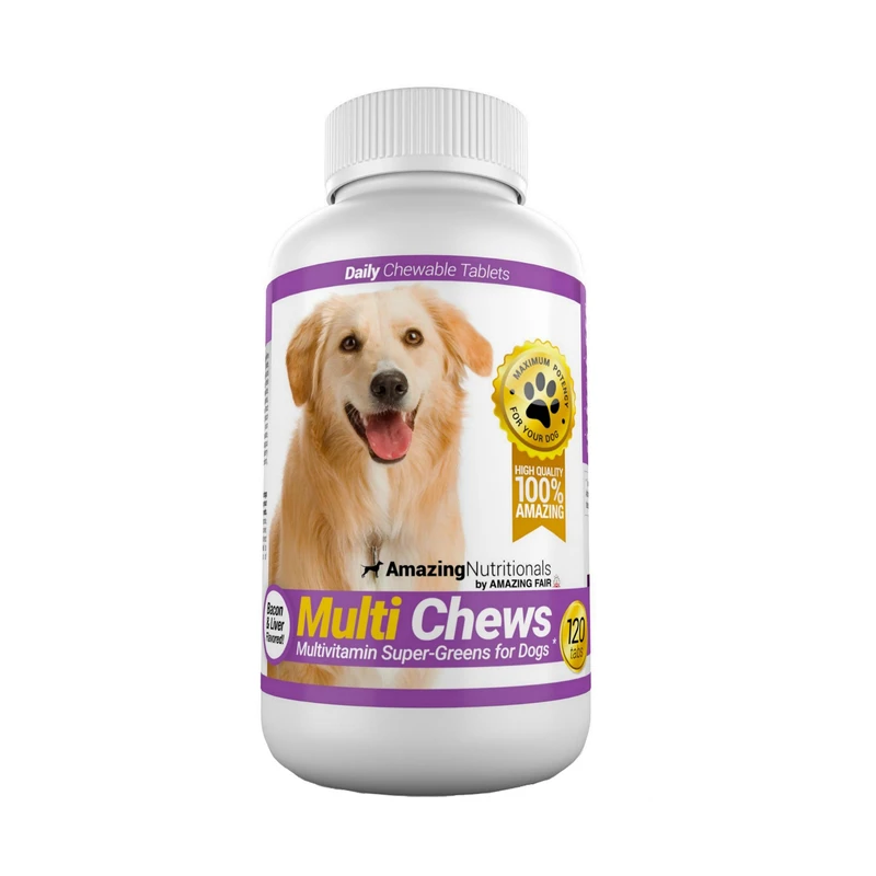 قرص مکمل و مولتی ویتامین سگ امیزینگ نوتریشن مدل Super Greens مناسب برای همه سنین بسته 120 عددی