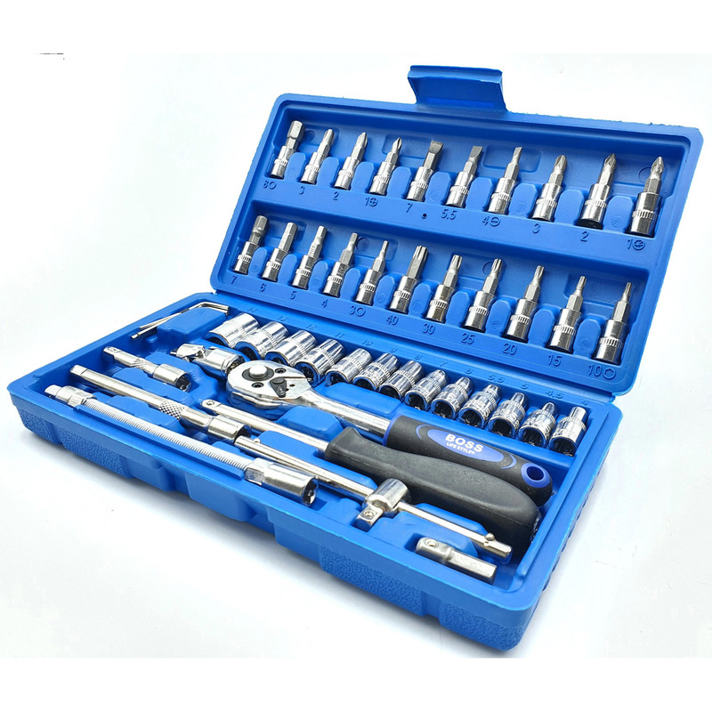 آچار همه کاره باس مدل DR.SOCKET-SET مجموعه 46 عددی