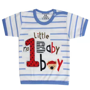 تی شرت آستین کوتاه نوزادی مدل زيرك بيبي طرح Little Baby