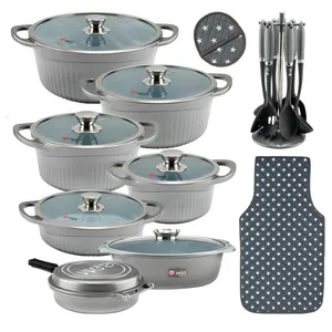 سرویس قابلمه و تابه گرانیت 25 پارچه ام جی اس مدل D