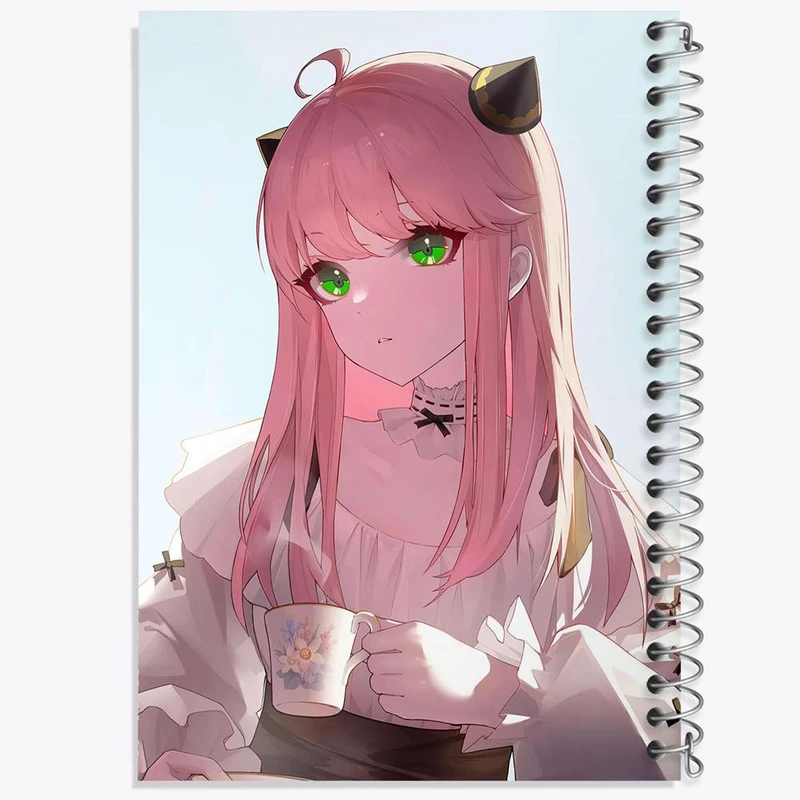 دفتر شطرنجی 50 برگ خندالو طرح انیا انیمه اسپای ایکس فمیلی Spy X Family کد 22199