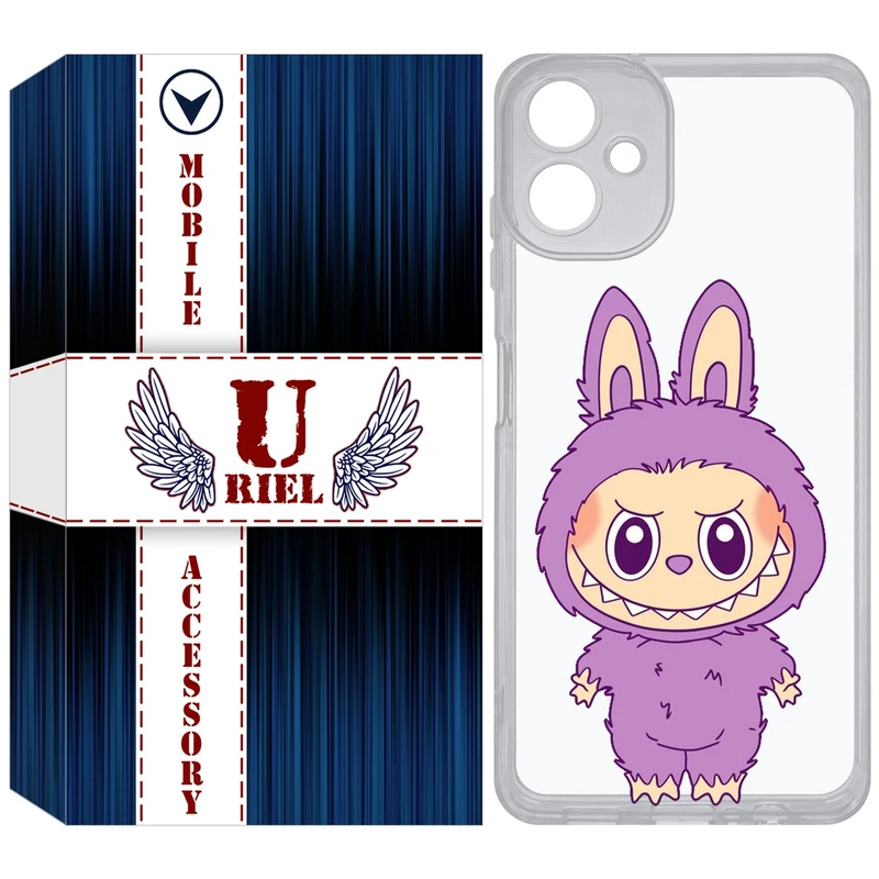 کاور یوریل قاب مدل Clear کد 150 طرح لبوبو Labubu مناسب برای گوشی موبایل سامسونگ Galaxy A06