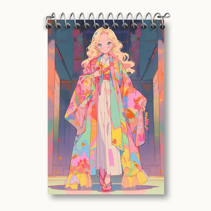 دفتر یادداشت 50 برگ خندالو مدل دخترانه کد F607