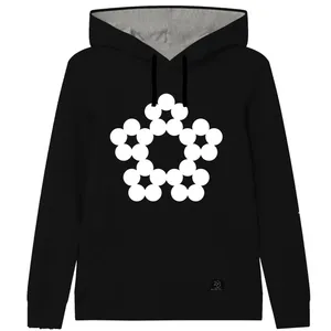 هودی دخترانه 27 مدل گل کد V05 رنگ مشکی