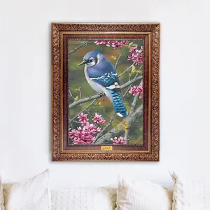 تابلو فرش ماشینی نقش نگار رضوی طرح پرنده کد 1083KC