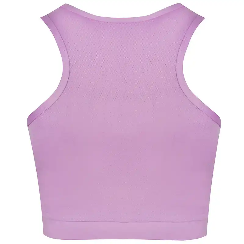 نیم تنه ورزشی زنانه مدل 268003626 جلو زیپ دار رنگ بنفش