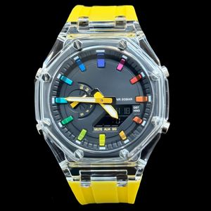 نقد و بررسی ساعت مچی عقربه ای مدل دوزمانه پمپی قاب شفافy.m توسط خریداران