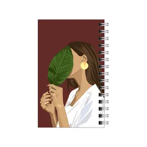 دفترچه یادداشت مدل to do list طرح دختر و برگ گیاه کد 5264193