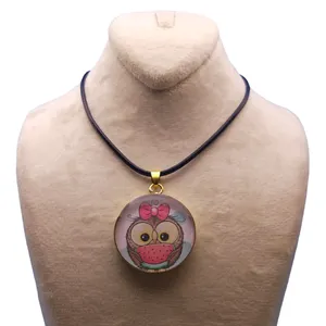 گردنبند دخترانه طرح جغد کد 104