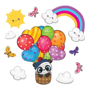 استیکر دیواری کودک تُکتم مدل بالن کد 08 مجموعه 10 عددی