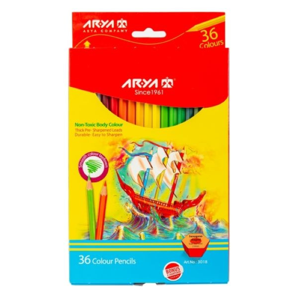 مداد رنگی 36 رنگ آریا کد 3018
