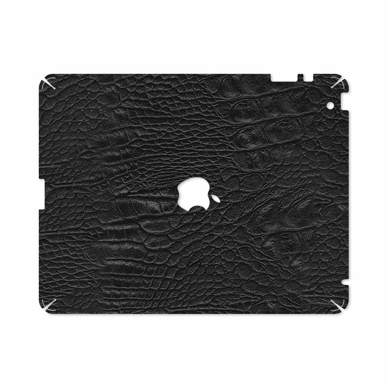 برچسب پوششی ماهوت مدل Black-Crocodile-Leather مناسب برای تبلت اپل iPad 2 2011 A1396