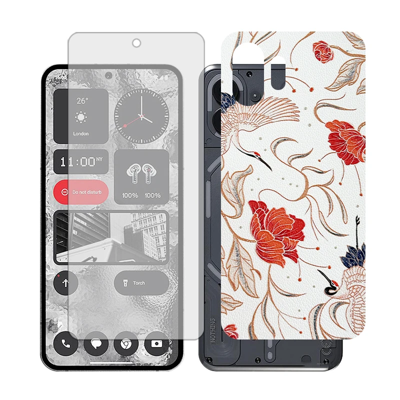 محافظ صفحه نمایش شفاف گلس مدل Together مناسب برای گوشی موبایل ناتینگ Phone 2 به همراه برچسب پوششی پشت گوشی 