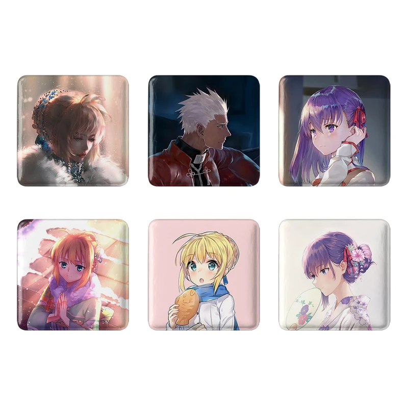 مگنت خندالو طرح انیمه فیت استی نایت Fate Stay Night کد 1401A مجموعه 6 عددی