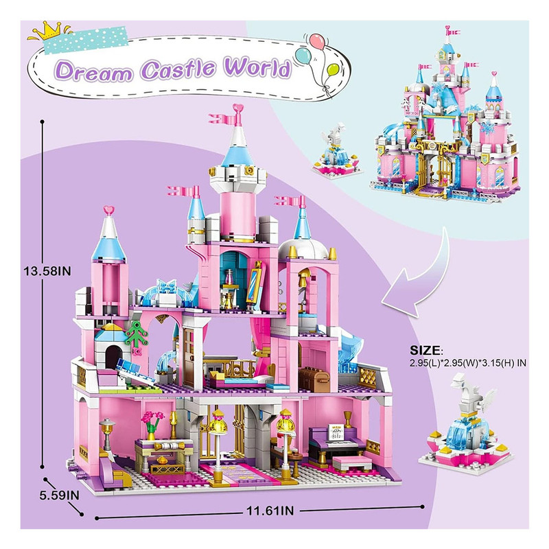 ساختنی 883 تکه مدل قصر دریاچه قو 451