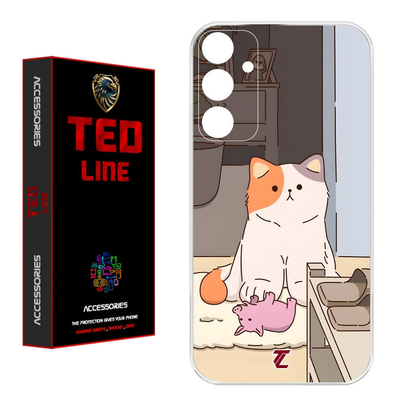 کاور تدلاین طرح گربه کد 1192 مناسب برای گوشی موبایل سامسونگ Galaxy A25