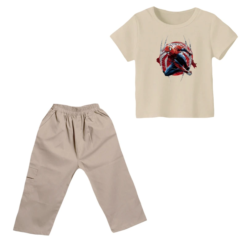 ست تی شرت و شلوارک پسرانه مدل مرد عنکبوتی کد ۲