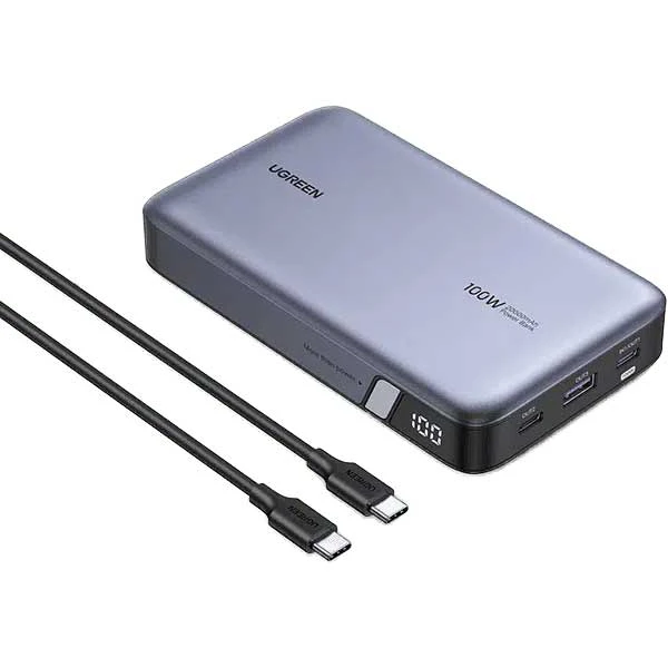 پاوربانک 100 وات یوگرین مدل PB720 -25188  ظرفیت 20000 میلی‌آمپرساعت به همراه کابل usb-C