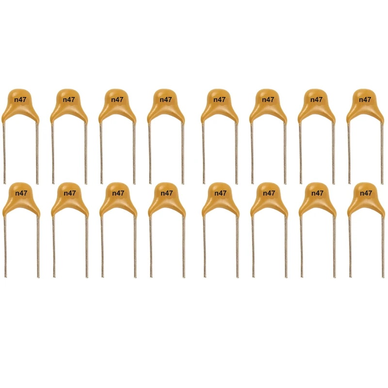 خازن عدسی 470 پیکوفاراد مدل n47 بسته 20 عددی