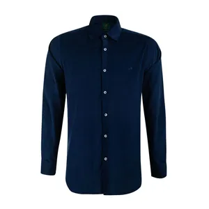 پیراهن آستین بلند مردانه آر اِن اِس مدل کبریتی کد 303057 رنگ سرمه‌ای