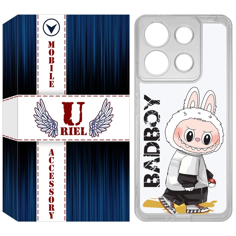 کاور یوریل مدل Clear کد 103 طرح لبوبو Labubu مناسب برای گوشی موبایل شیائومی Redmi Note 13 4G