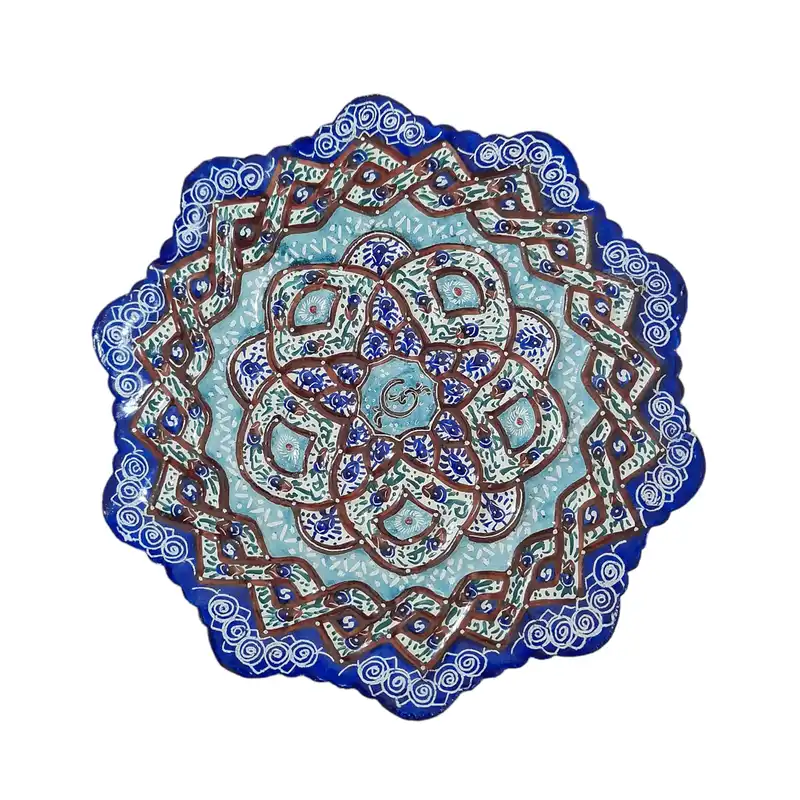 بشقاب میناکاری مسی کد 21