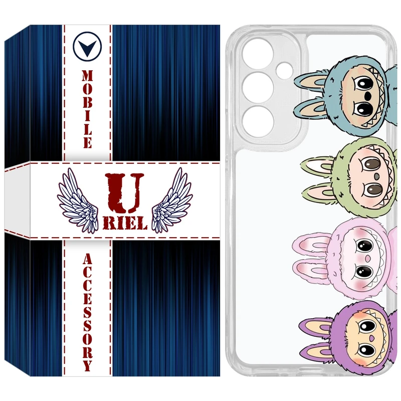 کاور یوریل مدل Clear کد 101 طرح لبوبو Labubu مناسب برای گوشی موبایل سامسونگ Galaxy A54