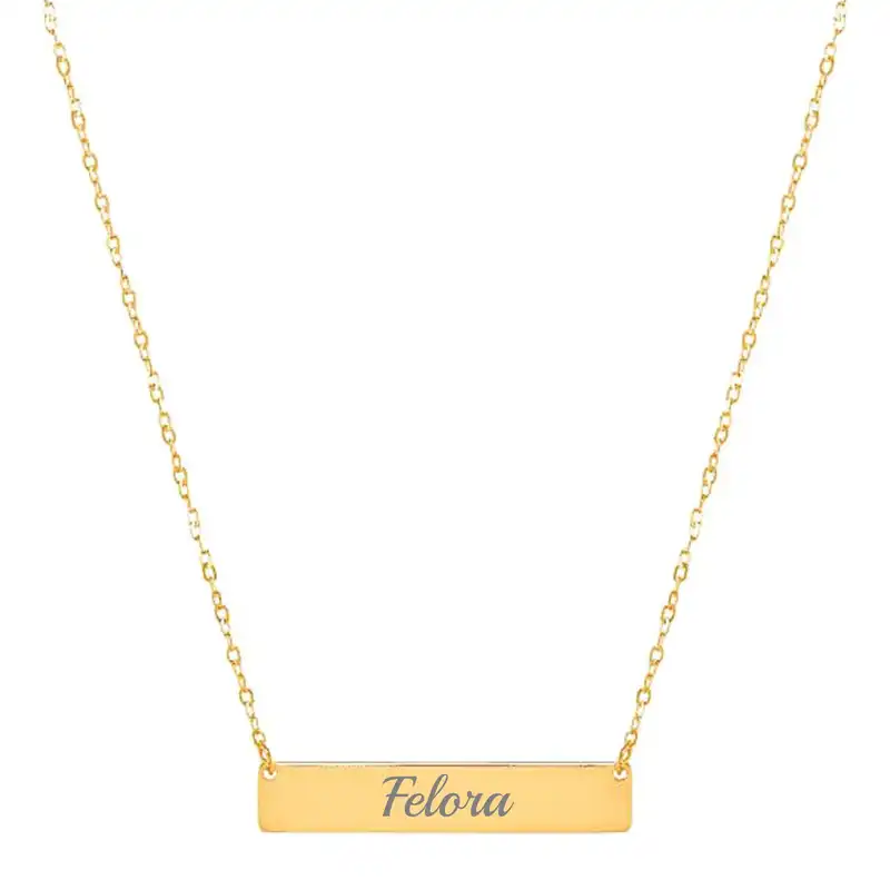 گردنبند طلا 18 عیار زنانه لیردا مدل اسم فلورا