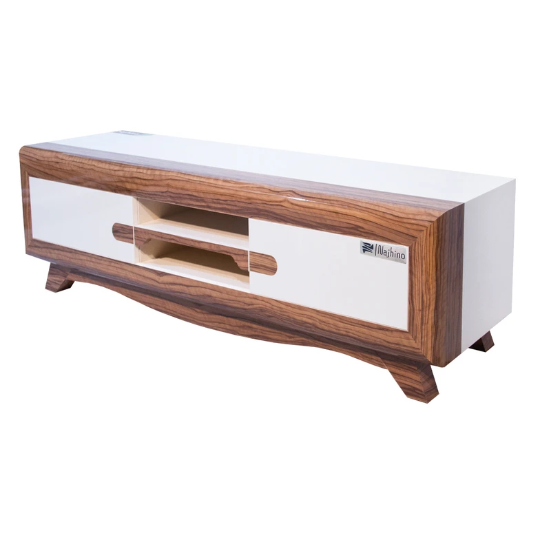 میز تلویزیون ناژینو مدل 205160 هایگلاس مناسب برای تلویزیون تا 55 اینچ