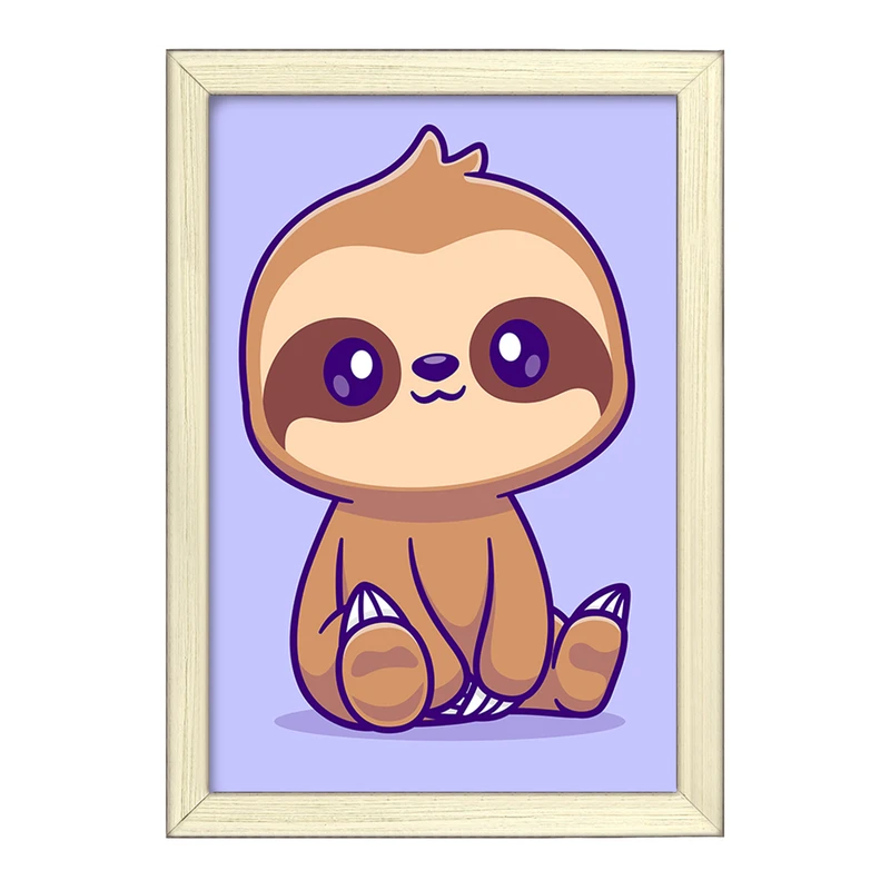 تابلو خندالو طرح حیوانات بامزه تنبل کد 29669