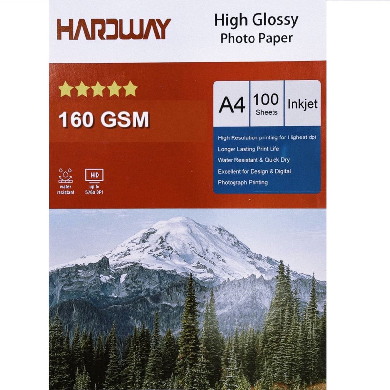 کاغذ چاپ عکس هارد وی مدل 160 سایز A4 بسته 2000 عددی