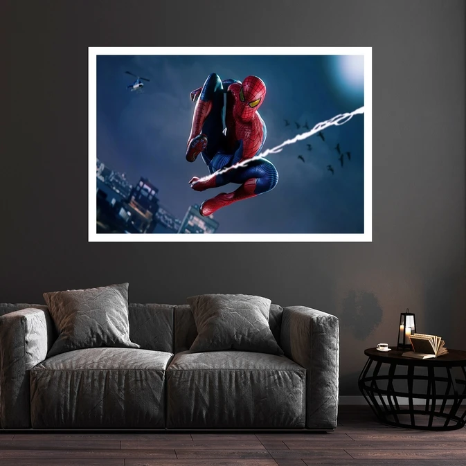 تابلو بکلیت طرح کارتون مرد عنکبوتی مدل قاب شاسی W-s8853