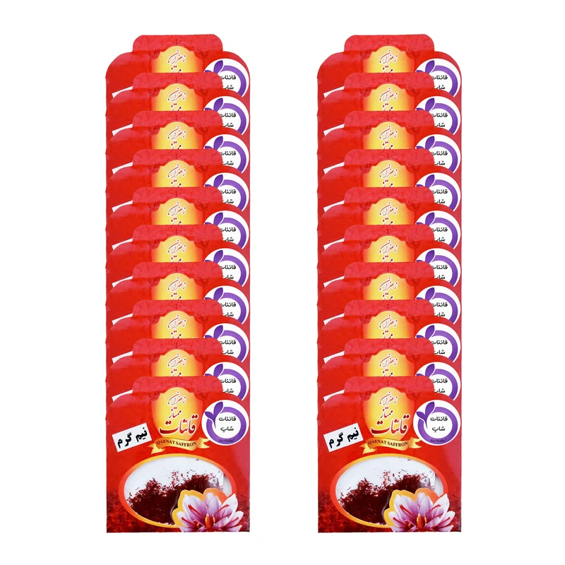 زعفران نرمه قائنات شاپ - 0.5 گرم بسته 20 عددی
