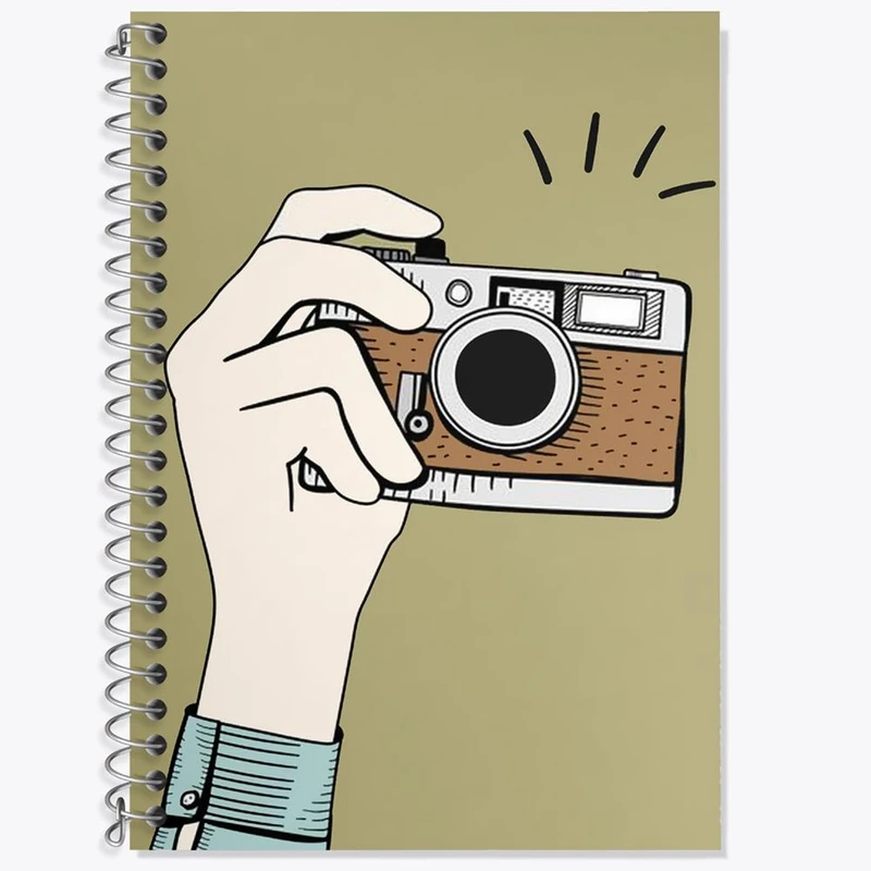 دفتر زبان 50 برگ خندالو مدل سه خط طرح دوربین کد 1703