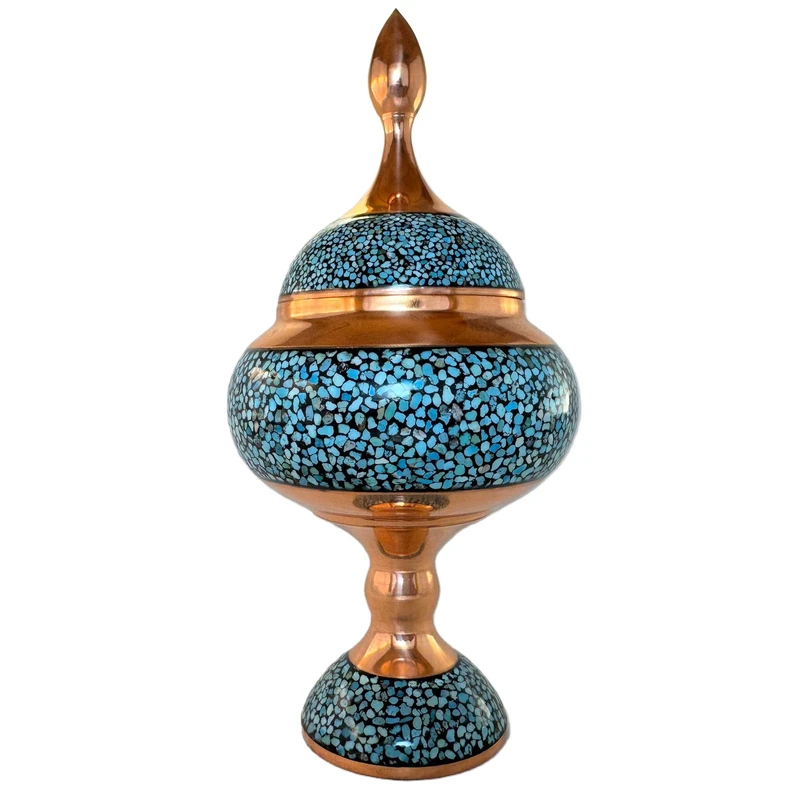 شکلات خوری فیروزه کوبی مدل پایه دار کد 24343