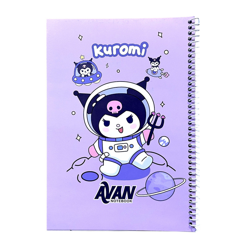 دفتر مشق 40 برگ آوان مدل حاشیه دار طرح کرومی فضانورد کد SS5