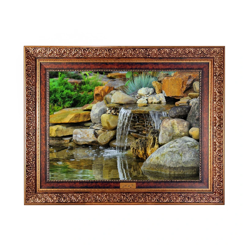 تابلو فرش ماشینی نقش نگار رضوی طرح منظره کد 137C