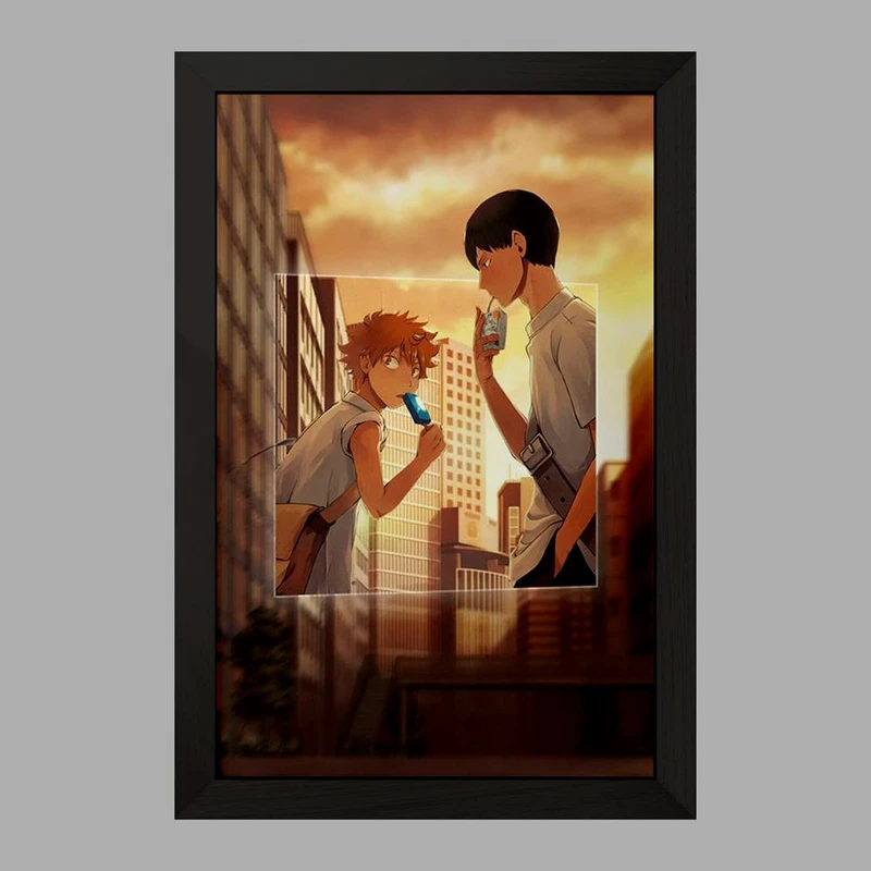 تابلو خندالو مدل کاگیاما و هیناتا انیمه هایکیو Haikyu  کد 17757