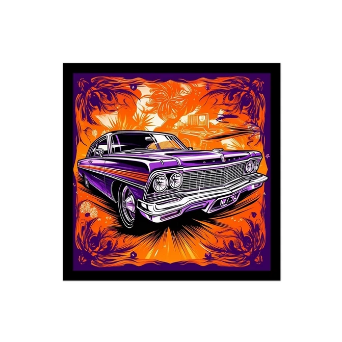 تابلو نوری بکلیت طرح نقاشی ماشین شورلت مدل B-MID-16133