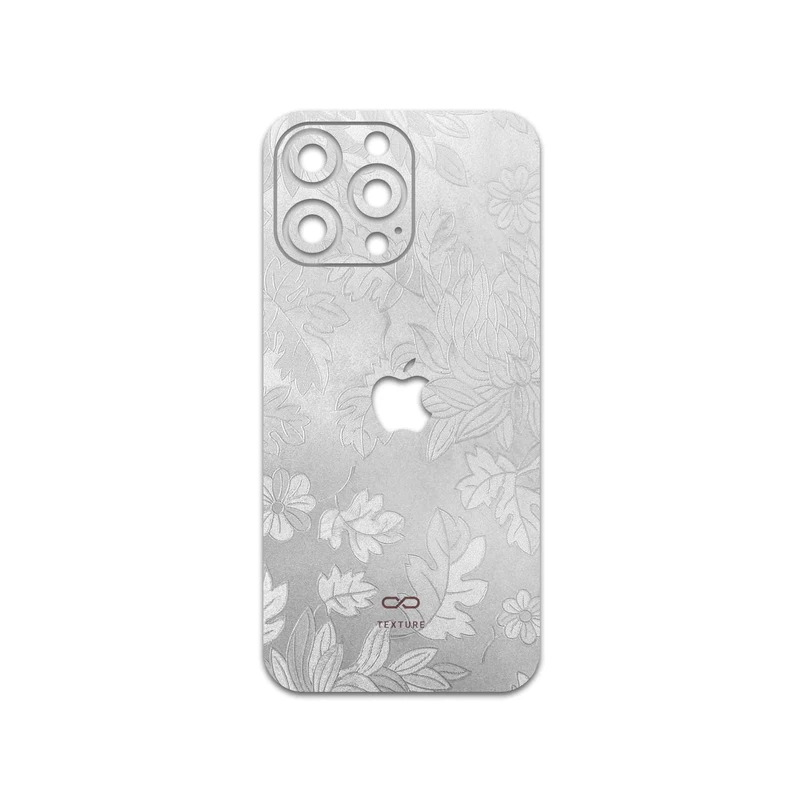 برچسب پوششی ماهوت مدل Silver-Wildflower مناسب برای گوشی موبایل اپل iPhone 14 Pro Max
