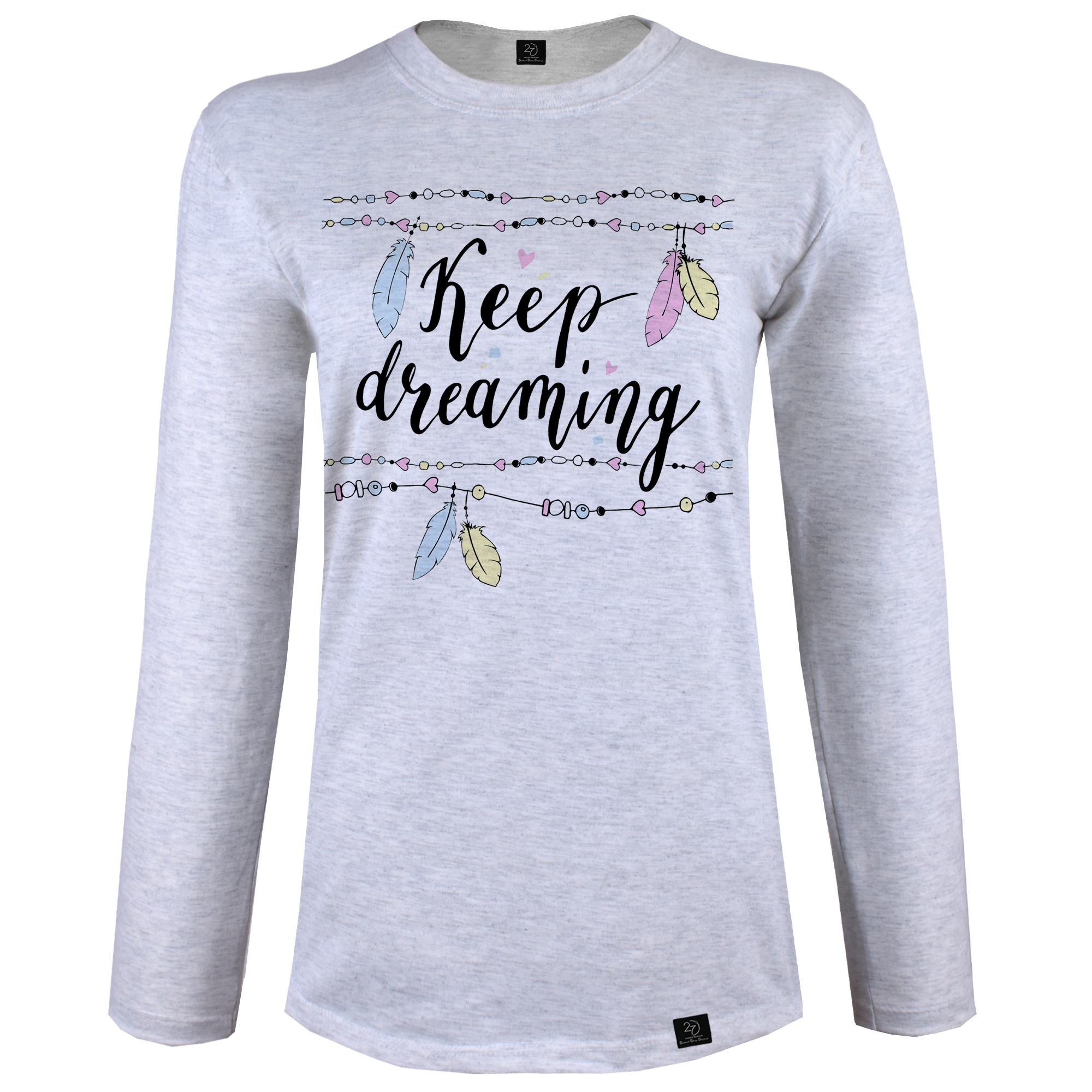 تی شرت آستین بلند زنانه 27 مدل Keep Dreaming کد B115