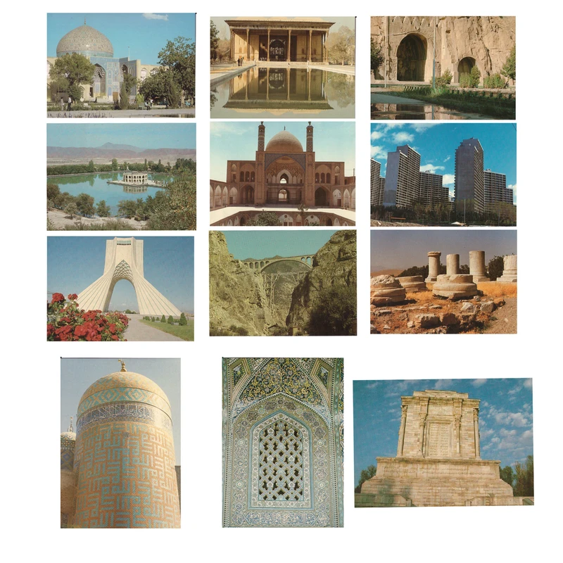 کارت پستال مدل دهه شصت سری S1 مجموعه 12 عددی