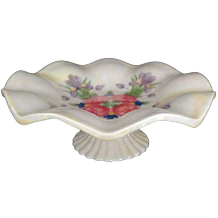شیرینی خوری سرامیکی مدل پایه دار موج کد 7415075