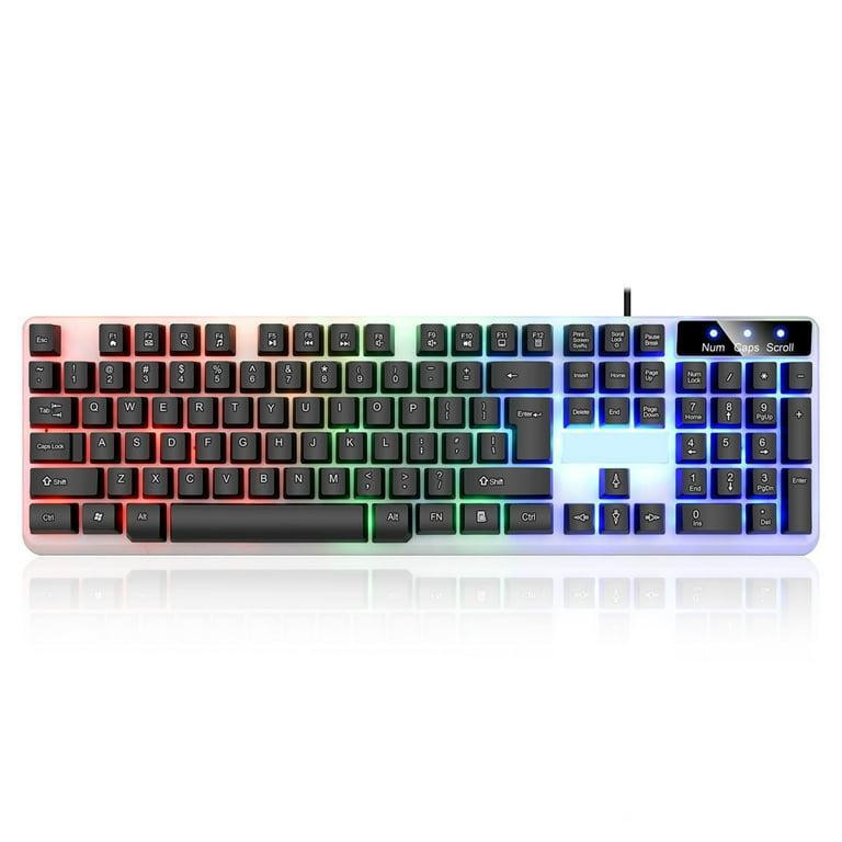 کیبورد و ماوس گیمینگ جکنگ مدل 1980، سوییچ ممبران، Full-Size، نورپردازی LED RGB